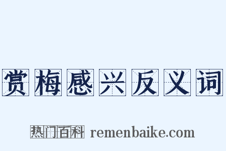 赏梅感兴反义词是什么意思的图片